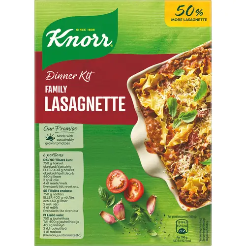 Ингредиент для лазаньи Knorr 335 г Family