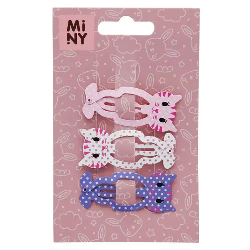 Детская заколка для волос Miny 3 шт. кошка