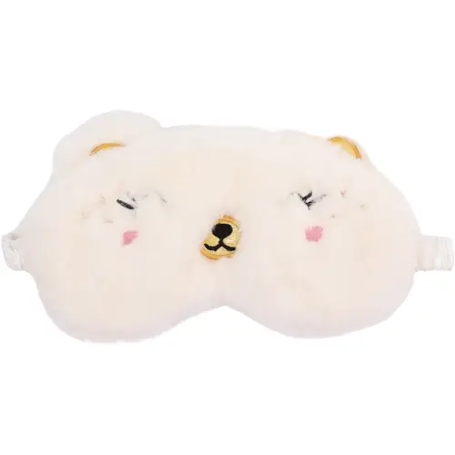 Маска для сна "Мини плюшевый мишка белый"