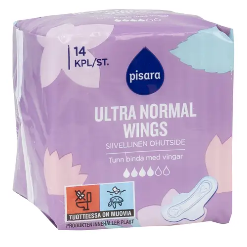 Гигиенические прокладки Drop 14 шт. с обычными крылышками