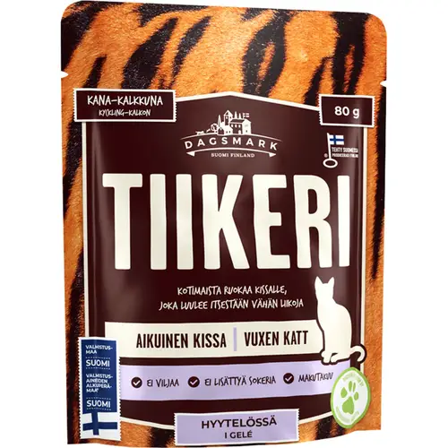 Корм для кошек Dagsmark 80 г Tiger курица-индейка в желе