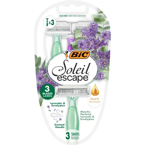Ручка лезвия Bic 3 шт. Soleil Escape 3 Лаванда и эвкалипт