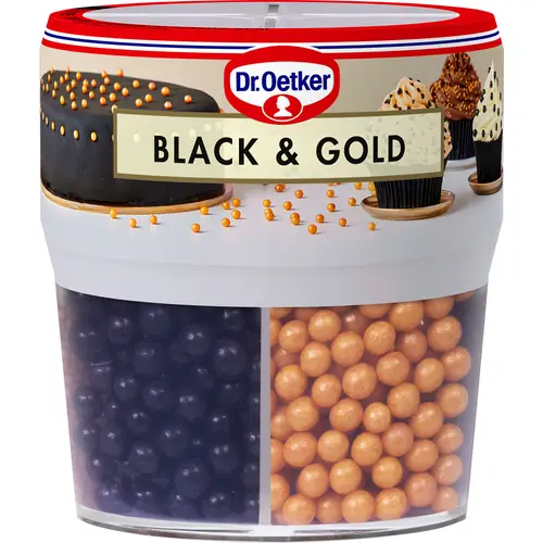 Декоративные гранулы Dr. Oetker 78 г Black & Gold