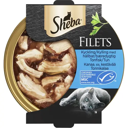 Корм для кошек Sheba 60 г куриное филе и тунец