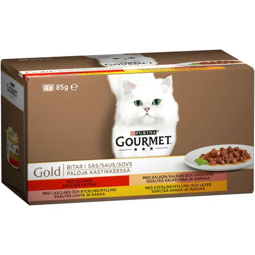 Корм для кошек Gourmet Gold 4 x 85 г, соус в ассортименте