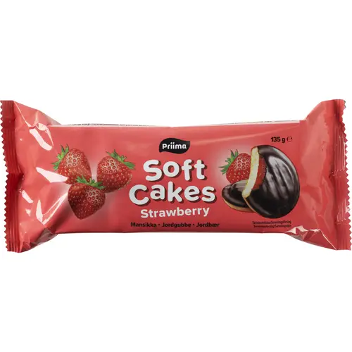 Печенье бисквитное Priima 135 г Soft Cakes Strawberry