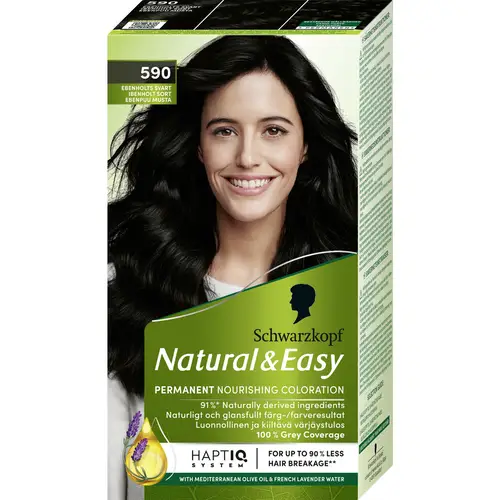 Краска для волос Schwarzkopf Natural & Easy 590 Ebony Black