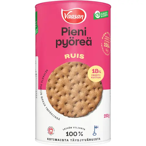 Цельнозерновой хлеб Vaasan 250 г Мелкий круглый ржаной