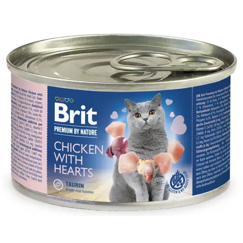 Корм для кошек Brit Premium 200 г куриное сердце
