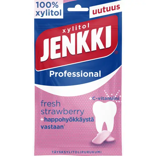 Жевательная резинка Jenkki Professional 90 г Свежая клубника +C