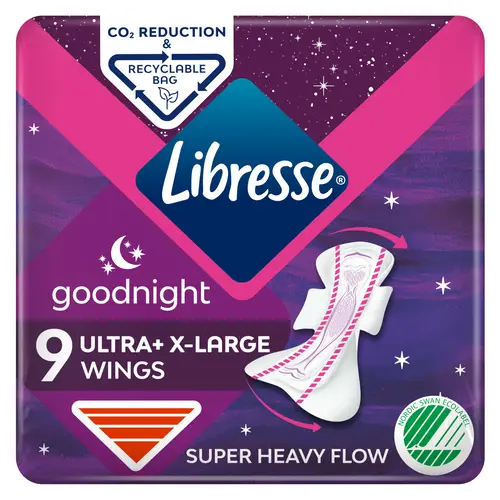 Гигиенические прокладки Libresse 9 шт. Ultra Night Extra Wing