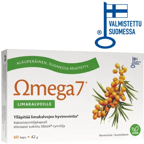 Двойное облепиховое масло Omega7 SBA24® 60 шт. для слизистых оболочек