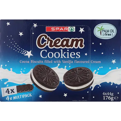 Печенье с какао SPAR 176 г Кремовое печенье