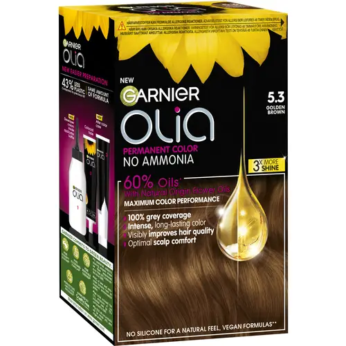 Стойкая краска Garnier Olia 5.3 Золотисто-коричневый