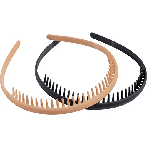 Набор резинок для волос Cailap, 2 шт., матовые черные/бежевые