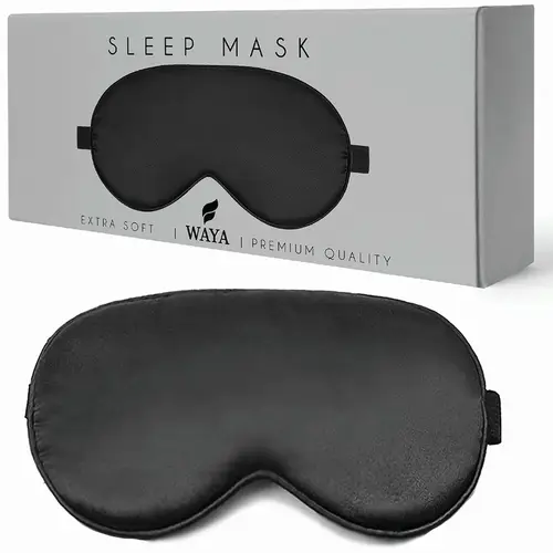 Маска для сна WAYA Extra Soft Sleep Mask, черная, 1 шт.
