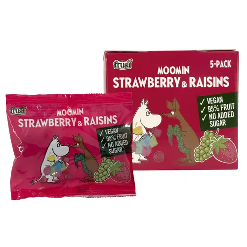 Фруктовый снек Муми-тролль 5 х 20 г клубника-изюм