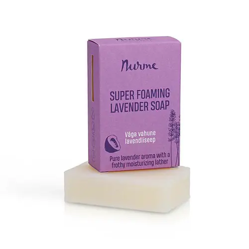 Nurme Super Foaming Lavender Soap - Успокаивающее лавандово-кокосовое мыло 100 г
