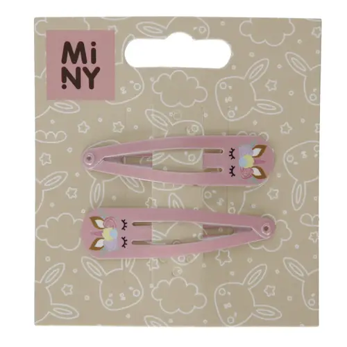 Заколка для волос Miny 2 шт. розовая