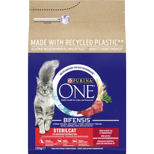 Корм для кошек Purina One 2,8 кг Sterilcat Говядина и пшеница
