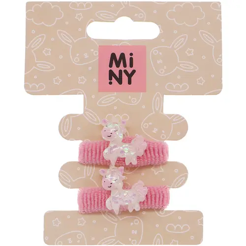 Заколка для волос Miny 2 шт. единорог, розовая