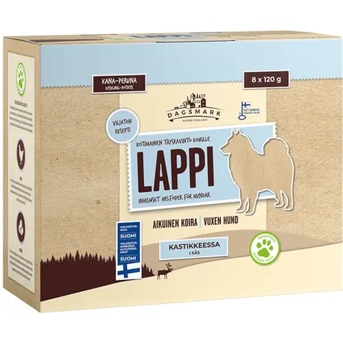 Корм для собак Dagsmark 8 x 120 г Лапландская курица и картофель в соусе