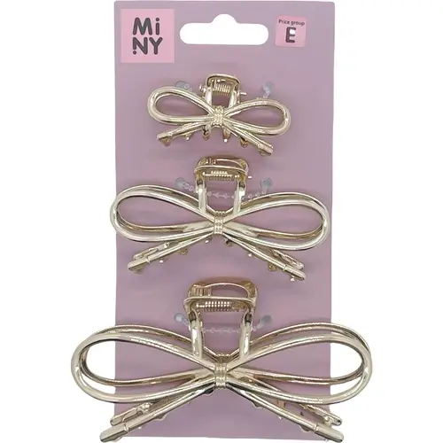 Заколка для волос Miny 3 шт. бантик