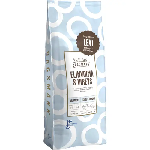 Корм для собак Dagsmark 2 кг Vitality & Vitality с курицей и картофелем