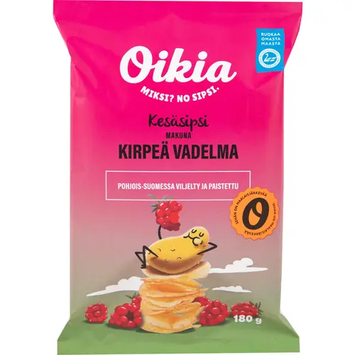 Картофельные чипсы Oikia 180 г Пикантные летние чипсы со вкусом малины