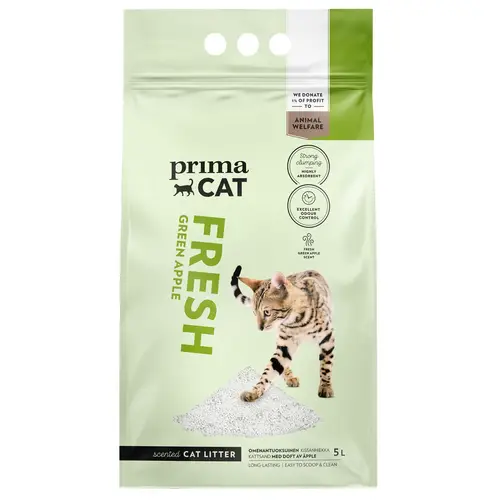 Наполнитель для кошачьего туалета PrimaCat 5 л Fresh Apple белый