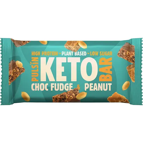 Pulsin Keto Bar Choc Fudge & Peanut - Протеиновый батончик с шоколадной помадкой и арахисом 50 г
