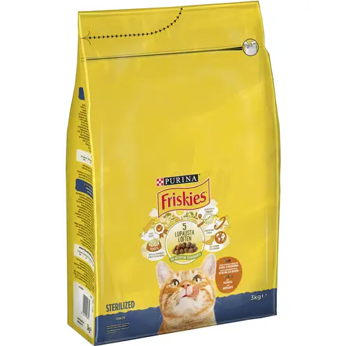 Корм для кошек Friskies 3 кг, стерилизованный, индейка-овощи