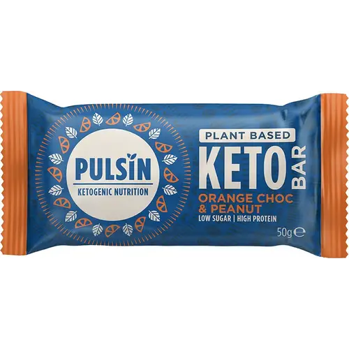 Pulsin Keto Bar Апельсин-шоколад и арахис - Протеиновый батончик Апельсин-шоколад и арахис 50 г - Дата 11/2025