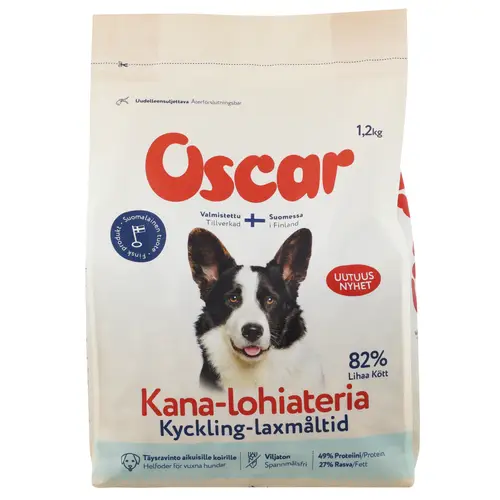 Корм для собак Oscar 1,2 кг, мука из курицы и лосося