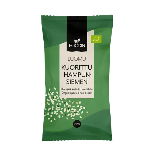 Органические очищенные семена конопли Foodin 200 г