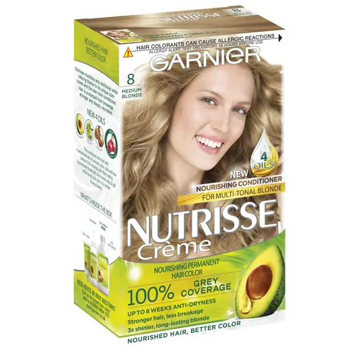Стойкая краска Garnier Nutrisse 8.0 Medium light