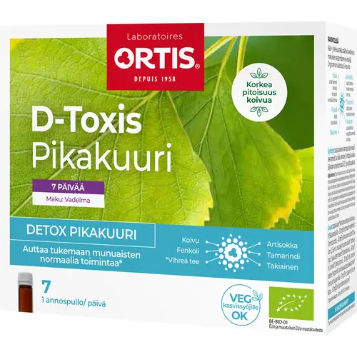 Быстродействующее средство для детоксикации D-Toxis 7 x 15 мл малина