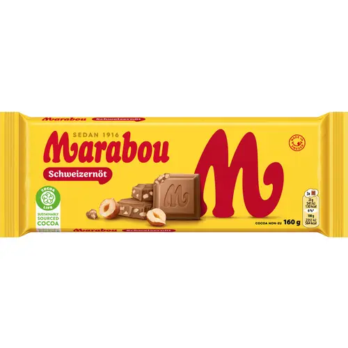 Шоколадная плитка Marabou 160 г Schweitzernöt