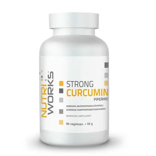 Nutri Works Strong Curcumin + Piperine - экстракт куркумы и черного перца 90 капсул.