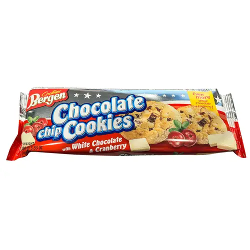 Печенье Берген 100 г белый шоколад-клюква