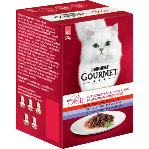 Корм для кошек Gourmet Mon Petit 6 x 50 г мясное ассорти