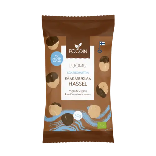 Foodin Несладкий сырой шоколад с фундуком 50 г