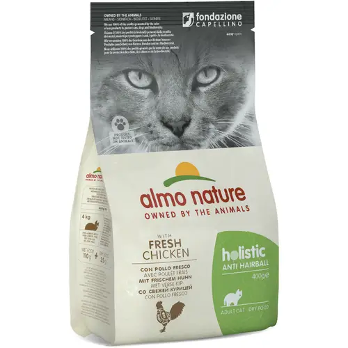 Корм для кошек Almo Nature 400 г, целостный, функциональный, против образования комков шерсти, курица