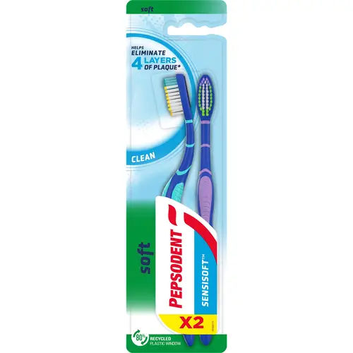 Зубная щетка Pepsodent Super Clean Soft 2 шт.