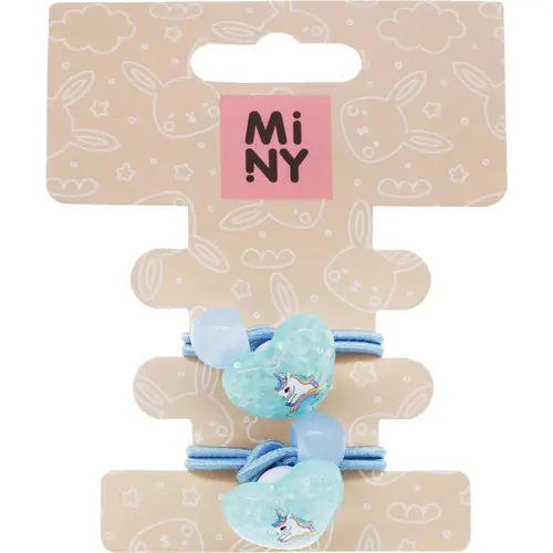 Бантики для волос Miny 2 шт. в форме сердца, светло-голубые