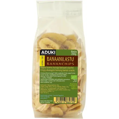 Сушеные банановые чипсы Aduki 200 г - Дата 01/2026
