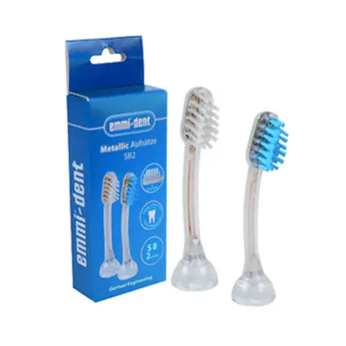 Сменные ультразвуковые насадки emmi®-dent E2 для металлической ультразвуковой зубной щетки для взрослых, 2 шт.