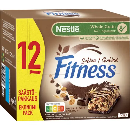 Батончик злаковый Nestle Fitness 12 x 23,5 г шоколадный