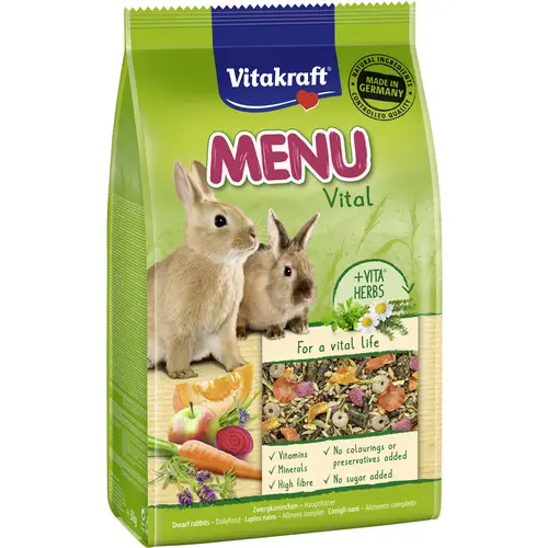 Полнорационный корм для кроликов Vitakraft Menu Vital 3 кг