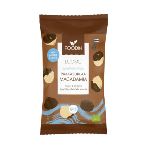 Foodin Unsweetened Raw Chocolate Macadamia 50 г
